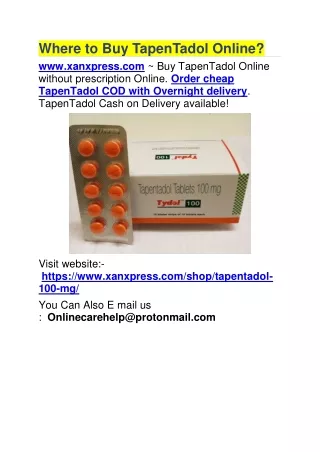 Where to Buy TapenTadol Online?