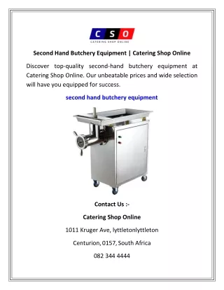 Second Hand Butchery Equipment   Catering Shop Online