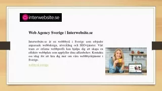 Web Agency Sverige - Interwebsite.se