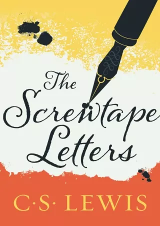 Download Book [PDF] The Screwtape Letters (The C.S. Lewis Signature Classics)