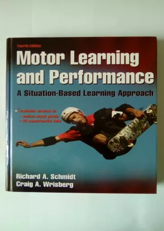 $PDF$/READ/DOWNLOAD Motor Learning and Performance With Web Study Guide - 4th Edition: A