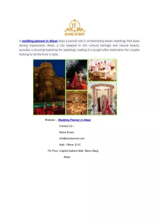 How To Find Best Wedding Planner in Alwar