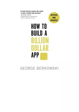 Download How To Build A Billion Dollar App full