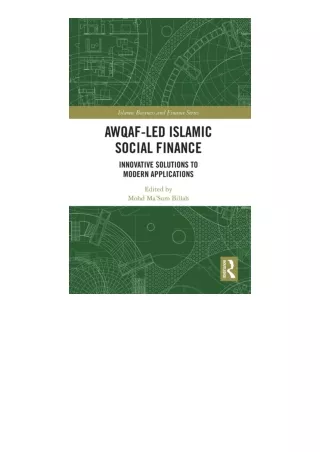 Ebook download Awqafled Islamic Social Finance Islamic Business And Finance Seri