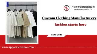 Custom Clothing Manufacturers