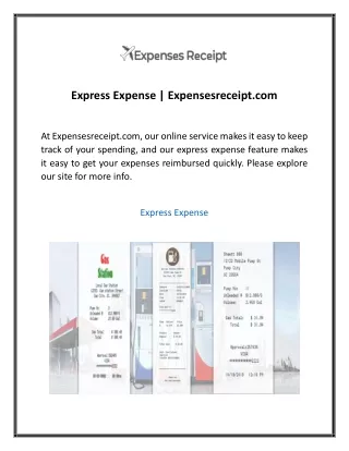 Express Expense  Expensesreceipt com