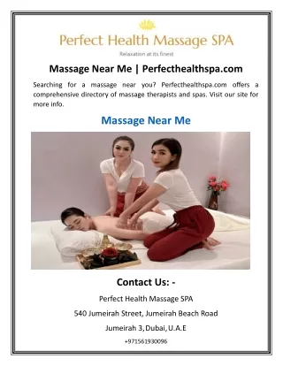 Massage Near Me