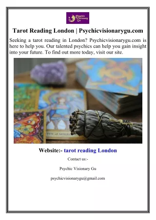 Tarot Reading London  Psychicvisionarygu.com