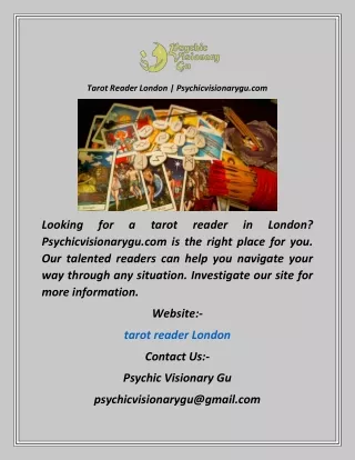 Tarot Reader London  Psychicvisionarygu