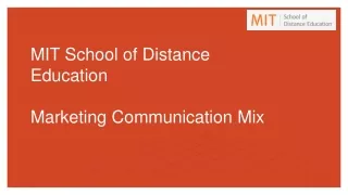 Marketing communication mix