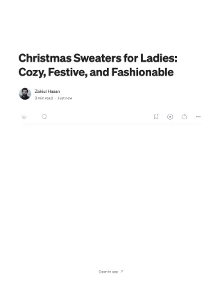 Christmas Sweaters for Ladies_ Cozy, Festive, and Fashionable