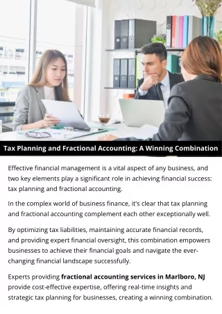 Tax Planning and Fractional Accounting: A Winning Combination