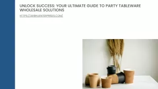 Unlock Success Your Ultimate Guide to Party Tableware Wholesale SolutionsCompany