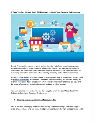5 Ways You Can Utilise a Retail CRM Software to Boost Your Customer Relationships