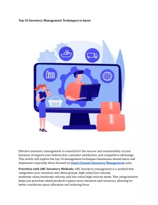 Top 10 Inventory Management Techniques to know