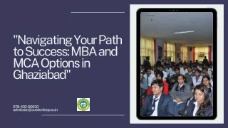 Navigating Your Path to Success MBA and MCA Options in Ghaziabad