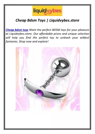 Cheap Bdsm Toys | Liquidvybes.store