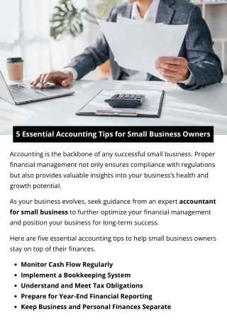 5 Essential Accounting Tips for Small Business Owners