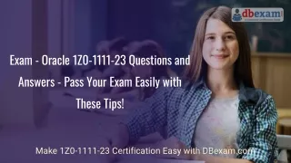 Exam - Oracle 1Z0-1111-23 Questions and Answers - Pass Your Exam Easily with The