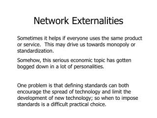 Network Externalities