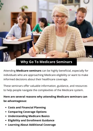 Why Go To Medicare Seminars