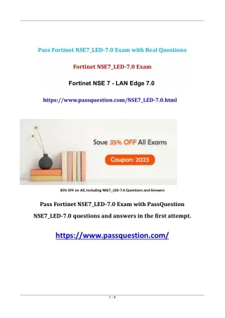 Fortinet NSE7_LED-7.0 Practice Test Questions