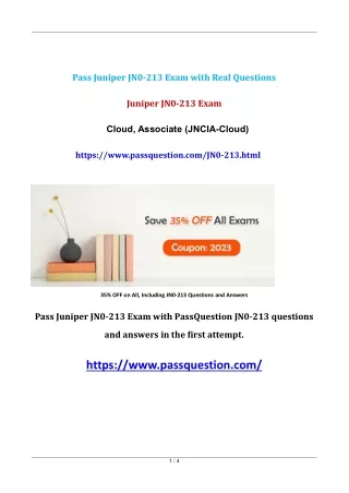 Cloud, Associate (JNCIA-Cloud) JN0-213 Exam Questions