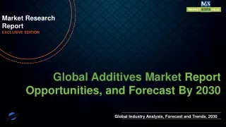 Additives Market Size to Reach US$ 222.6 billion by 2030