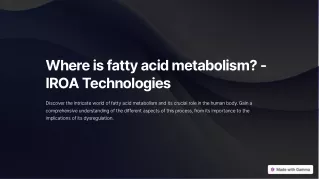 Where is fatty acid metabolism?