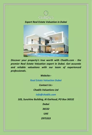 Expert Real Estate Valuation in Dubai