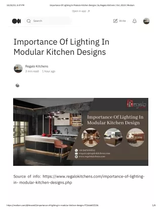 Importance Of Lighting In Modular Kitchen Designs