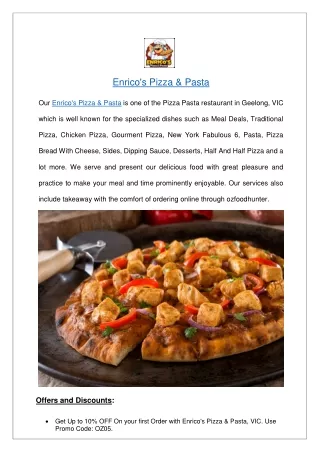 Enrico's Pizza & Pasta pdf