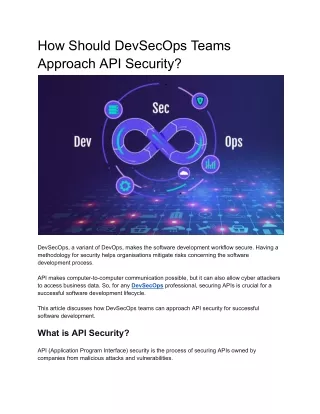 How Should DevSecOps Teams Approach API Security_