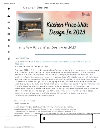 Kitchen Price With Design In 2023