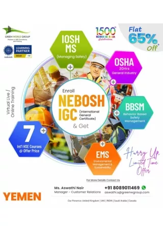 The Benefits of Taking  NEBOSH Course in Yemen