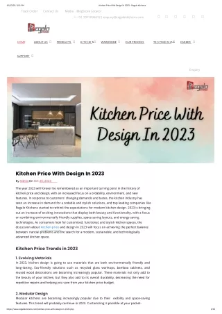 Kitchen Price With Design In 2023