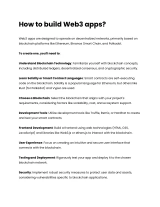 How to build Web3 apps_