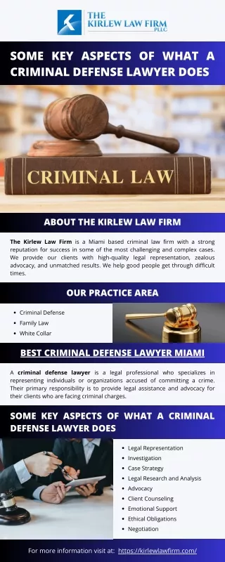 Some Key Aspects of What a Criminal Defense Lawyer Does