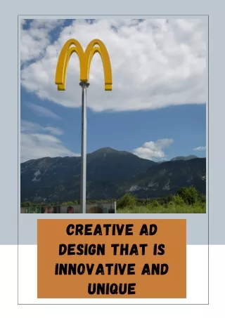 Creative Ad Design That Is Innovative and Unique