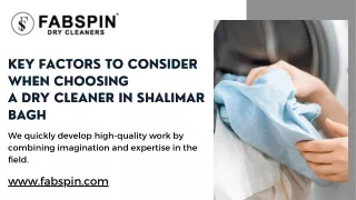 Key Factors To Consider When Choosing A Dry Cleaner In Shalimar Bagh