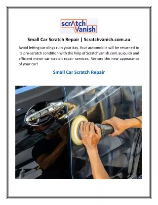 Small Car Scratch Repair