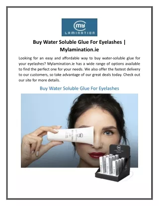 Buy Water Soluble Glue For Eyelashes