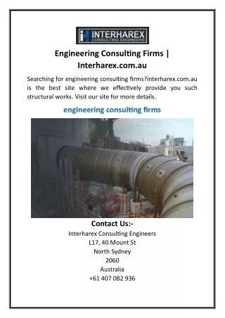 Engineering Consulting Firms  Interharex.com.au