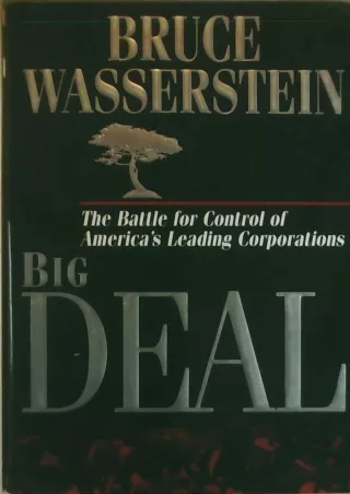 Read ebook [PDF] [PDF] DOWNLOAD  Big Deal: The Battle for Control of America's L