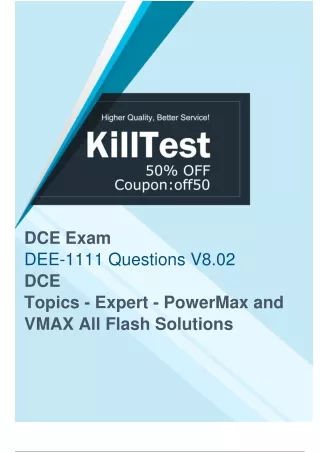 DELL EMC DEE-1111 Sample Questions and Answers - Read Online to Prepare for Exam