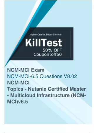 Nutanix NCM-MCI-6.5 Sample Questions and Answers - Read Online to Prepare