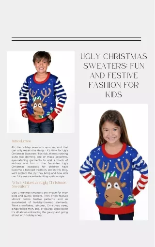 Ugly Christmas Sweaters Fun and Festive Fashion for Kids