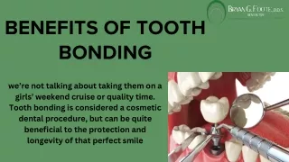 BENEFITS OF TOOTH BONDING