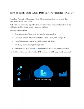 How to Easily Build Azure Data Factory Pipelines for ETL