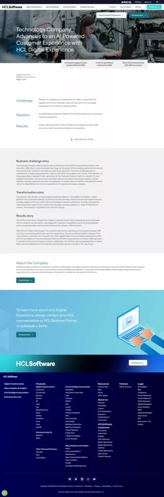 Technology company advance to an AI-powered Customer experience with HCL Digital